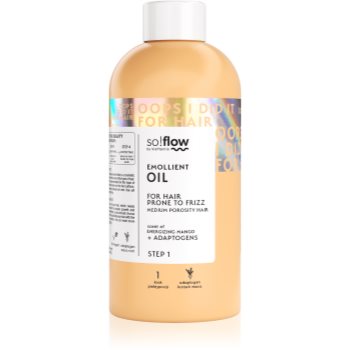 so!flow Medium Porosity Hair Emollient Oil ulei hidratant anti-electrizare - imagine 2